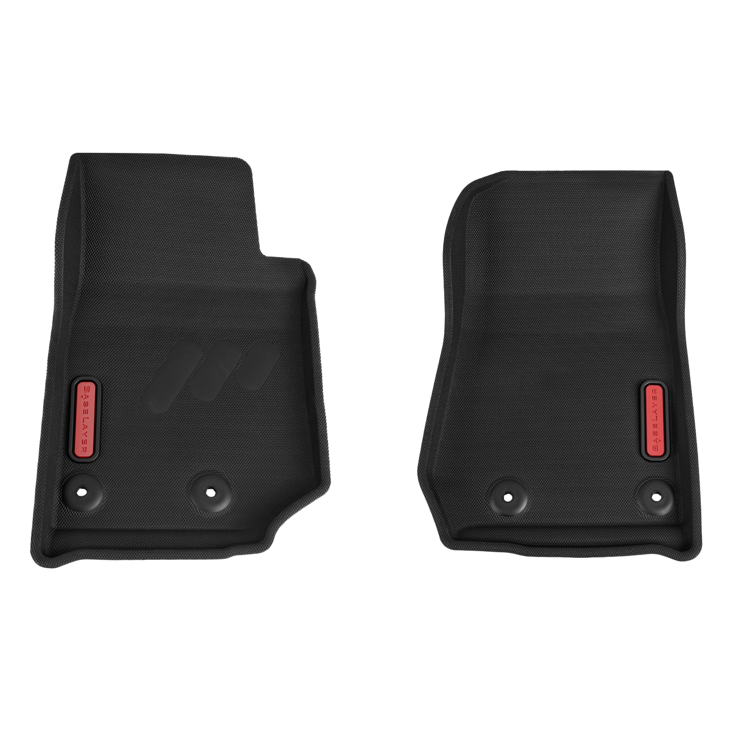 BaseLayer Front Floor Mats for Jeep Wrangler JK Custom Fitted Waterproof Floor Mats for 2014