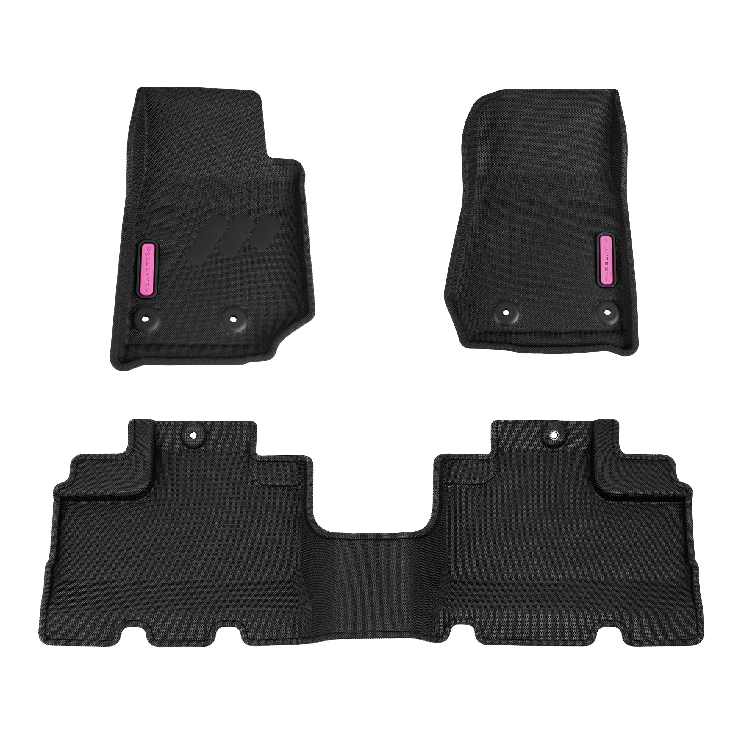 BaseLayer Front & Rear Floor Mats for Jeep Wrangler JK Custom Fitted