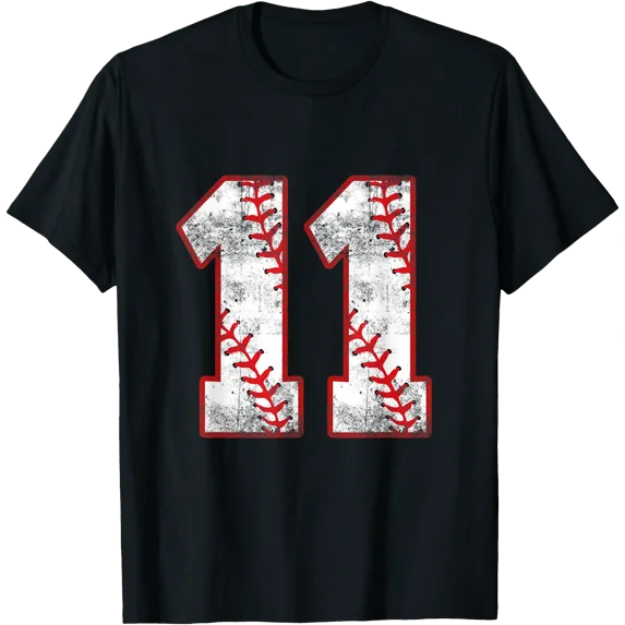 Baseball 11 Number T-Shirt , Vintage T-Shirt - Walmart.com