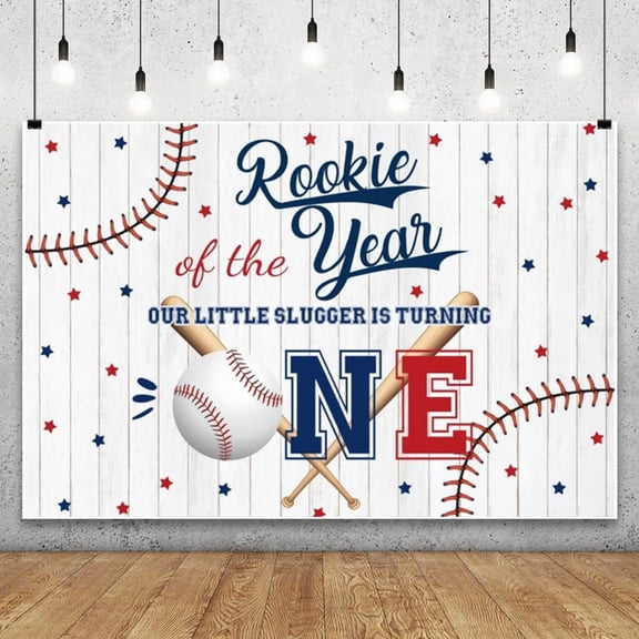 Baseball 1st Birthday Backdrop