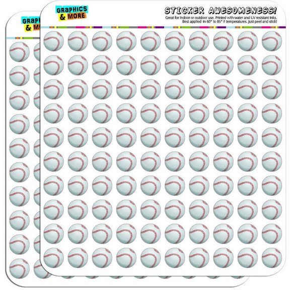 Baseball 200 1/2" (0.5") Planner Calendar Scrapbooking Crafting Stickers
