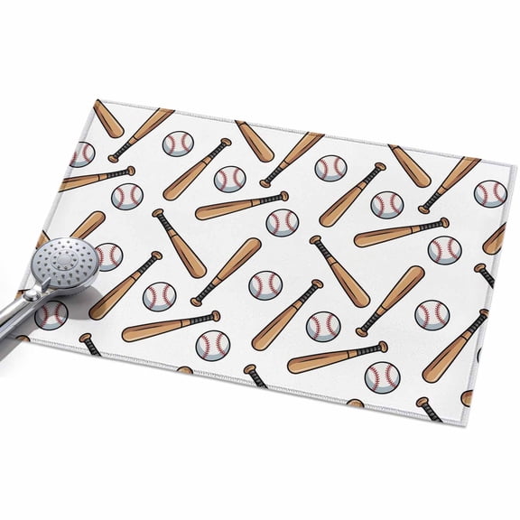 Baseball 2x3ft Non Slip Area Rug Retro Sports Style Baseball Bats Minimalist Modern Washable&nbsp;Soft Area Rugs for Living Room, Indoor&nbsp;Circle Carpet for Bedroom Dining Room Kitchen