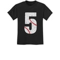 thumbnail image 1 of Baseball 5th Birthday Gift for Five Year old Youth Kids T-Shirt Small Black, 1 of 6
