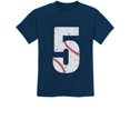 thumbnail image 1 of Baseball 5th Birthday Gift for Five Year old Youth Kids T-Shirt Small Navy, 1 of 6