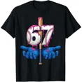 thumbnail image 1 of Baseball 67 Six Seven Funny Gen Alpha Meme Drip T-Shirt, 1 of 6