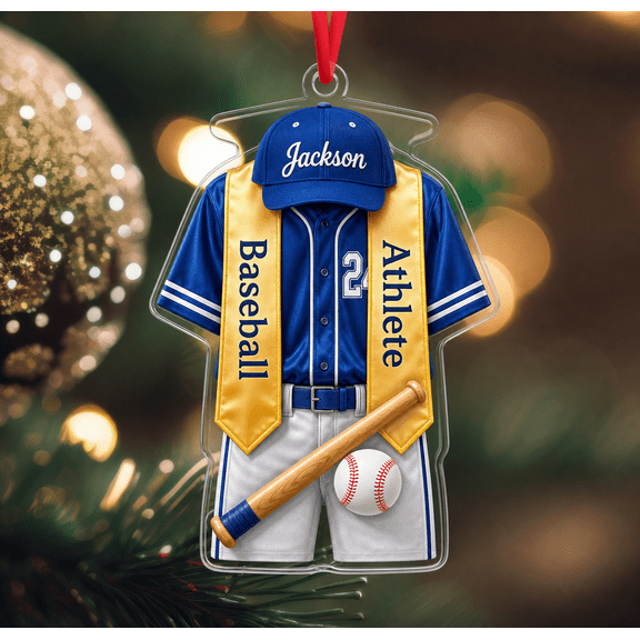 Baseball Acrylic Ornament Athlete Gift for Player Team Senior Night Keepsake