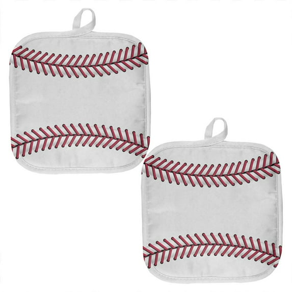 Baseball All Over Pot Holder (Set of 2)