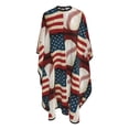 thumbnail image 1 of Baseball America Flag Barber Cape 66"x55" Salon Hair Cutting Haircut Cape Color Capes Stylist HairdresserApron, 1 of 7