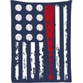 thumbnail image 1 of Baseball America Flag Cozy Soft Swaddle Blanket Boys, Girls, Infant, Newborn Receiving Blankets Christmas 40"x30" (Toddler) for Pets, 1 of 6