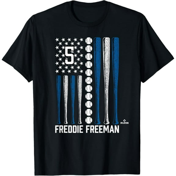 Baseball American Flag Freddie Freeman Los Angeles Baseball Unisex Men Women T-Shirt S-5Xl - Best Birthday Gifts