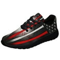 thumbnail image 1 of Baseball American flag Shoes Sneakers for Women Men Black Size 5, 1 of 7