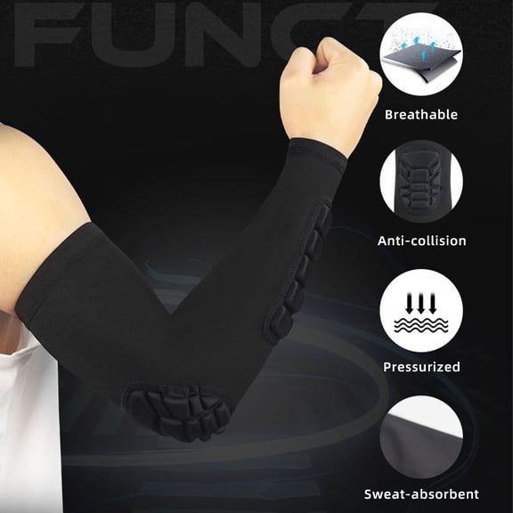 Baseball Arm Sleeve Compression Padded Elbow Forearm Sleeves Protection Basketball Pad Sport Arm