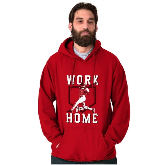 Baseball Athlete Work From Homebase Hoodie Hooded Sweatshirt Men Brisco Brands 5X