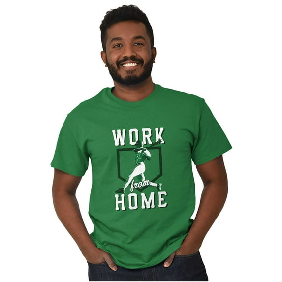Baseball Athlete Work From Homebase Men's Big & Tall Crewneck Graphic Tee Brisco Brands 3X