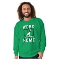 thumbnail image 1 of Baseball Athlete Work From Homebase Men's Crewneck Sweatshirt Brisco Brands L, 1 of 6