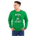 thumbnail image 1 of Baseball Athlete Work From Homebase Men's Long Sleeve Tee T Shirt Brisco Brands L, 1 of 6