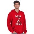 thumbnail image 1 of Baseball Athlete Work From Homebase Zip Hoodie Sweatshirt Men Brisco Brands S, 1 of 6