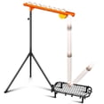 thumbnail image 1 of Baseball Auto Soft Toss Trainer with Rebound Net - Adjustable Height (52"-72"), 8-Ball Capacity, 6/8/10s Auto-Drop, Includes Carry Bag - For Baseball & Softball Training, 1 of 5