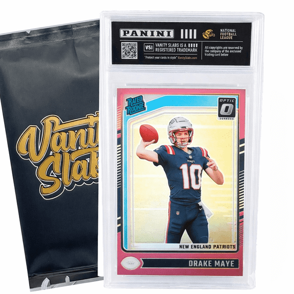 Football Collectible Mystery Card in a Premium Display Slab | Rookie, Star, Autograph or Insert Guaranteed! | Panini or Topps Cards Included | Perfect Gift for Kids & Collectors
