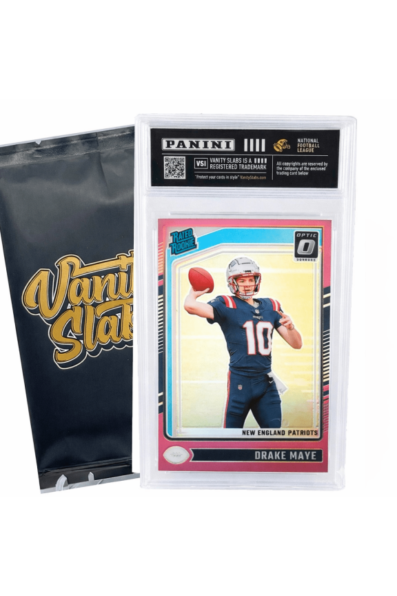 Football Collectible Mystery Card in a Premium Display Slab | Rookie, Star, Autograph or Insert Guaranteed! | Panini or Topps Cards Included | Perfect Gift for Kids & Collectors