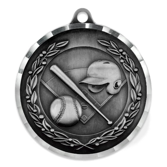 PinMart Baseball Award Sports Bulk Medal - 10 Silver, New, Olympic Sports Medals