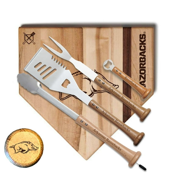 Baseball BBQ  Arkansas Razorbacks 17" Grand Slam Combo Set