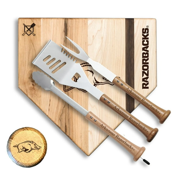 Baseball BBQ Arkansas Razorbacks 17" Silver Slugger Combo Set