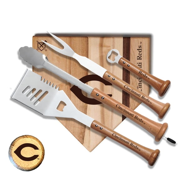 Baseball BBQ Cincinnati Reds 12'' Grand Slam Combo Set