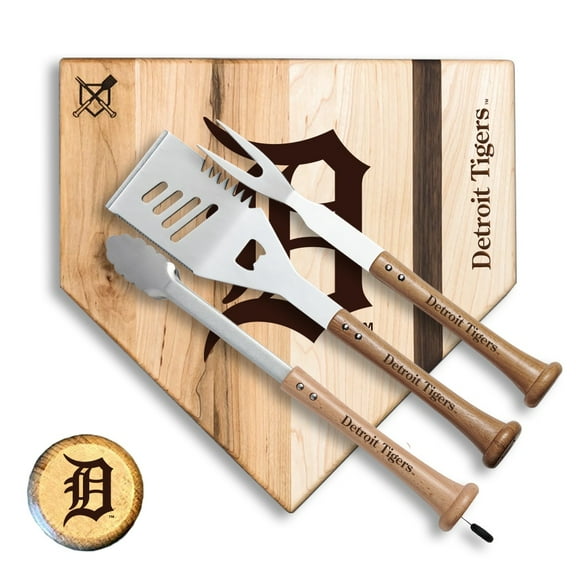 Baseball BBQ Detroit Tigers 12'' Silver Slugger Combo Set