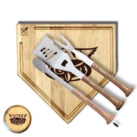Baseball BBQ Florida Atlantic Owls 17" Trough Silver Slugger Combo Set
