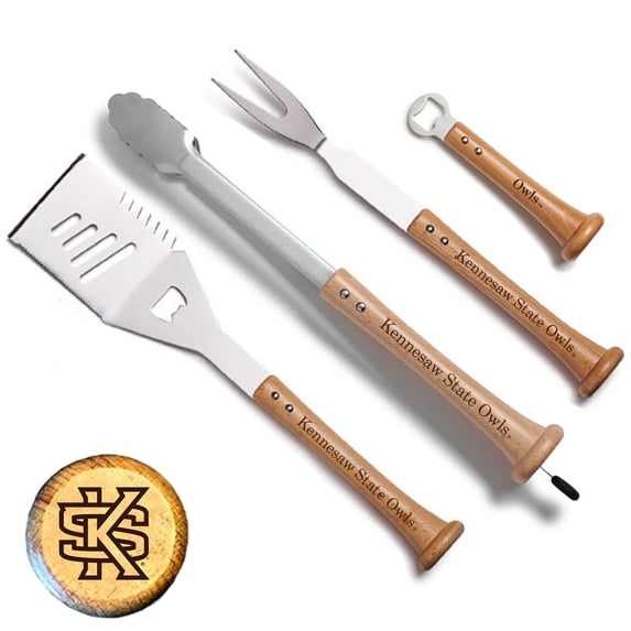 Baseball BBQ Kennesaw State Owls Home Run Grill Set