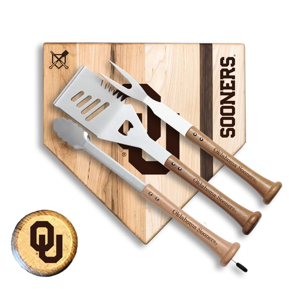 Baseball BBQ  Oklahoma Sooners 12" Silver Slugger Combo Set