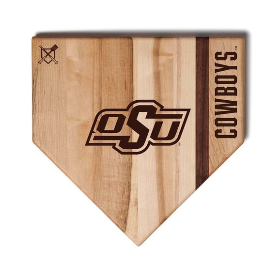 Baseball BBQ Oklahoma State Cowboys 12" x 12" Home Plate Cutting Board