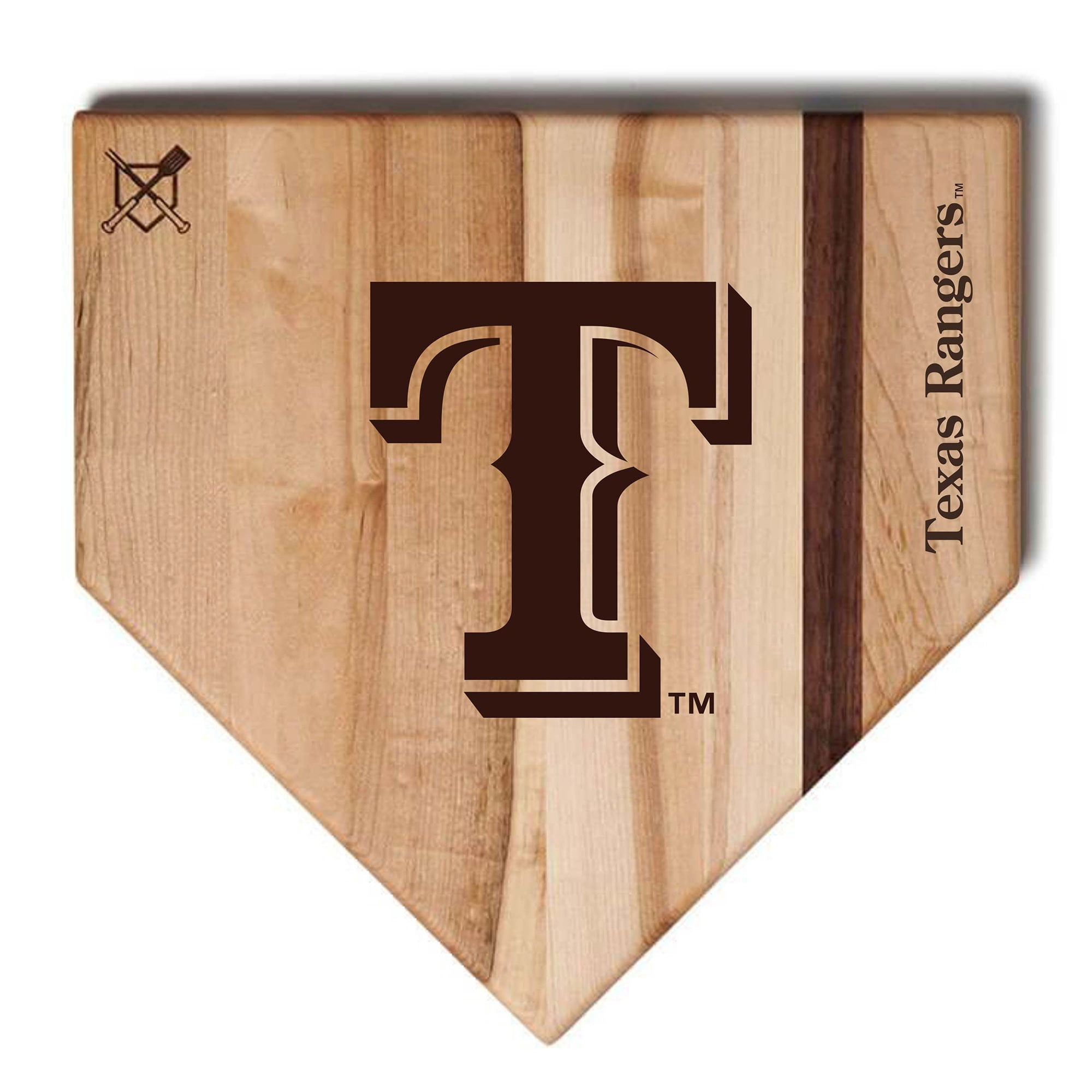 Full Size Walnut and Maple Home Plate Cutting Board