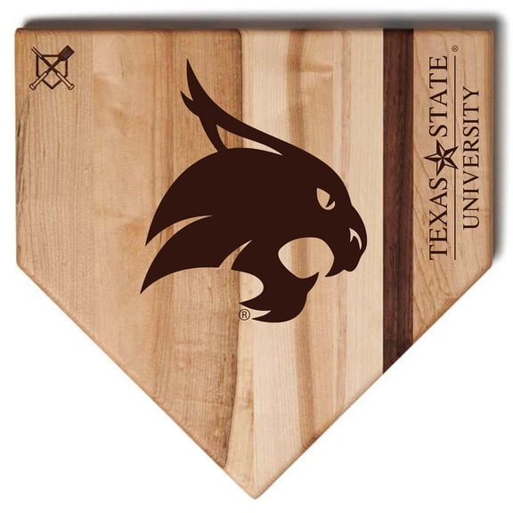 Baseball BBQ Texas State Bobcats 17" x 17" Home Plate Cutting Board