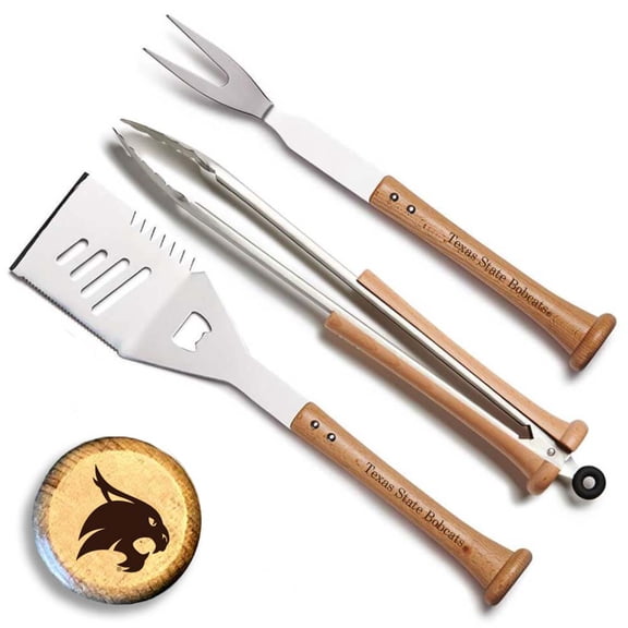 Baseball BBQ Texas State Bobcats Triple Play Combo Set