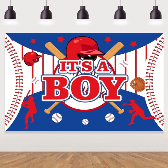 Baseball Baby Shower Backgrounds It's a Boy Baby Shower Photography Backgrounds Sports Themed Party Decorations Banners Photo Booth Props