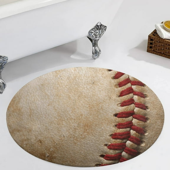 Baseball Background Round Carpet Circle Rug Outdoor Patio Area Rug Washable Large Area Rugs Hallway Room Decor Fitness Mats