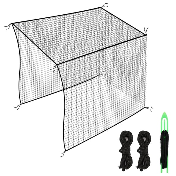 Baseball Backstop Net 10x10x10ft Heavy Duty Hitting Practice Barrier