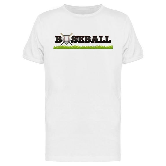 Baseball Ball And Homeplate T-Shirt Men -Image by Shutterstock, Male Large
