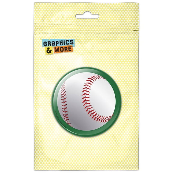 Baseball Ball Sport American National Green Refrigerator Button Magnet