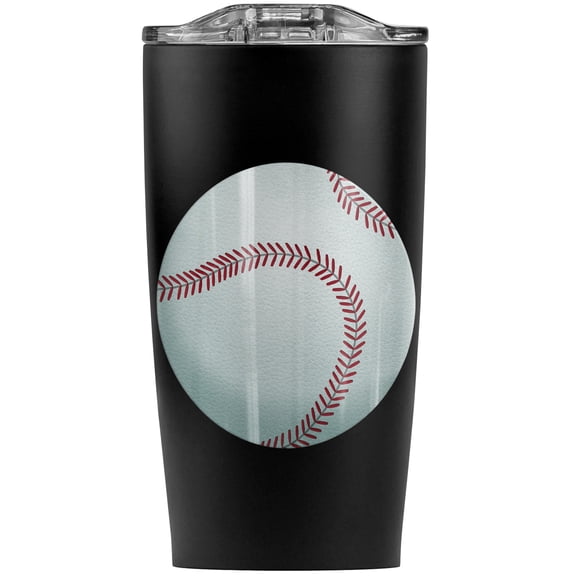 Baseball Ball Stainless Steel 20 oz Travel Tumbler, Vacuum Insulated & Double Wall with Leakproof Sliding Lid | Great for Coffee/Hot Drinks and Cold Beverages