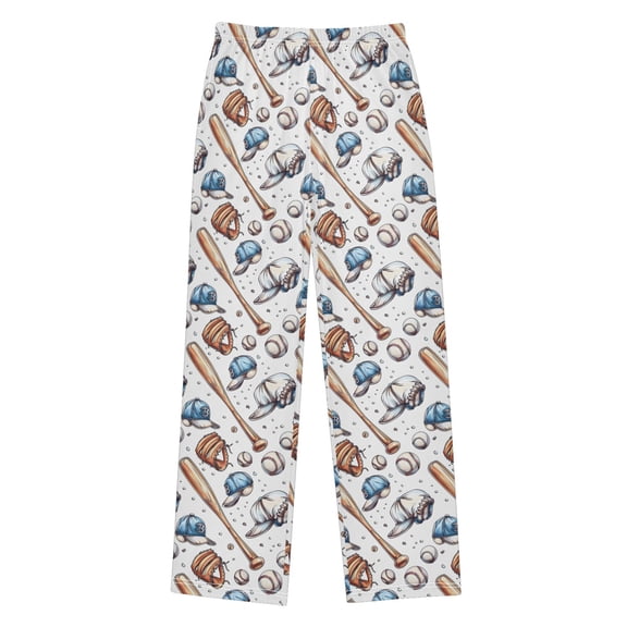 Baseball Baseball Bat Baseball Cap Christmas Pajama Pants Soft and Lightweight Elastic Waistband Christmas Pajama Pants