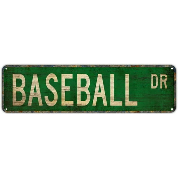Baseball Baseball Gift Baseball Sign Baseball Fan Baseball Indoor Outdoor Funny Home Decor for Garages Living Rooms Bedroom Offices Wall Decor 16 x 4inch