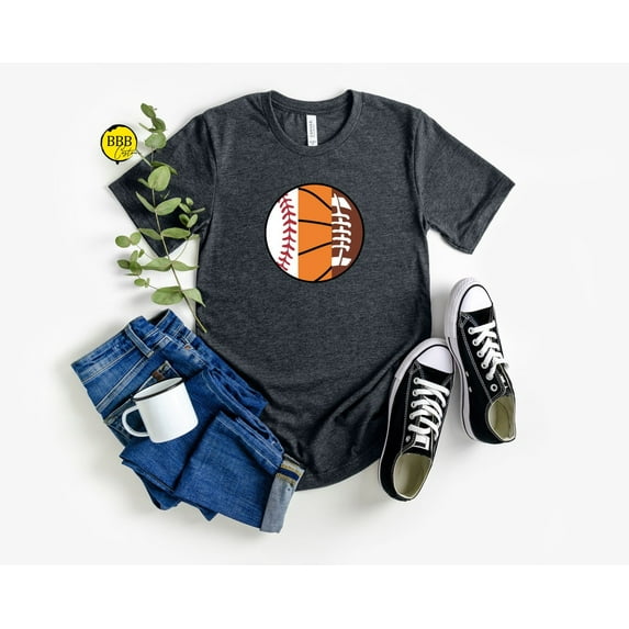 Baseball Basketball Football Shirt: Game Day Sports Tee Tshirt All Size S-5XL