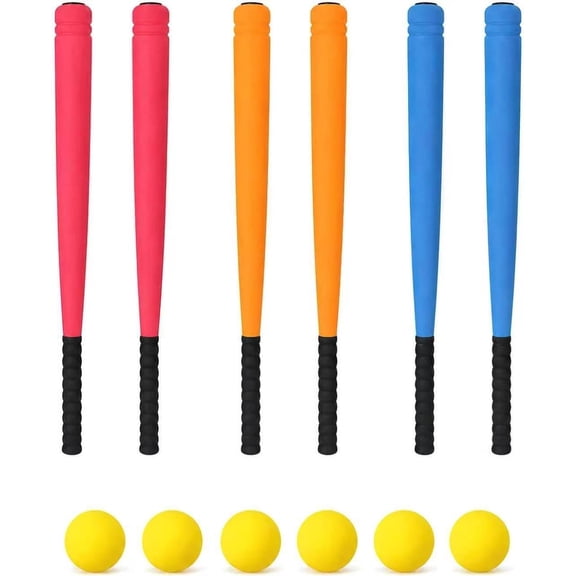 Baseball Bat, 6 Bats 6 Balls 24 Inch for Beginner