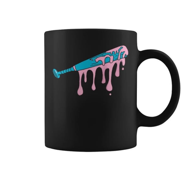 Baseball Bat Drip With Melting Ice Cream Trippy Drippy Fans Coffee Mugs