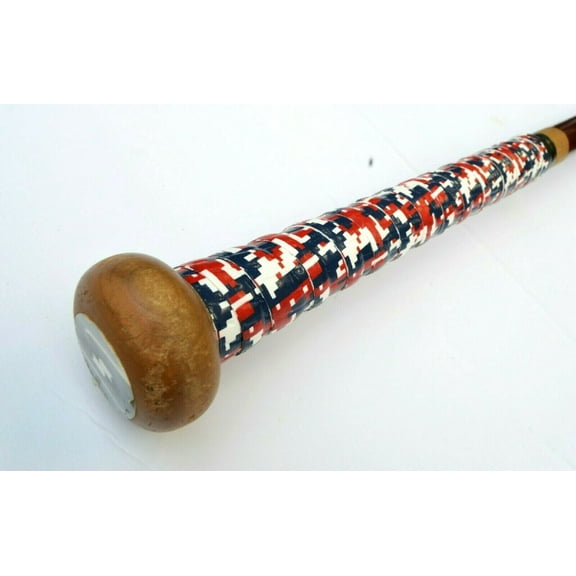 Baseball Bat Grip Tape Grip & Rip Cushioned Softball 1.10mm Grip Tape (Red Blue digital camo)