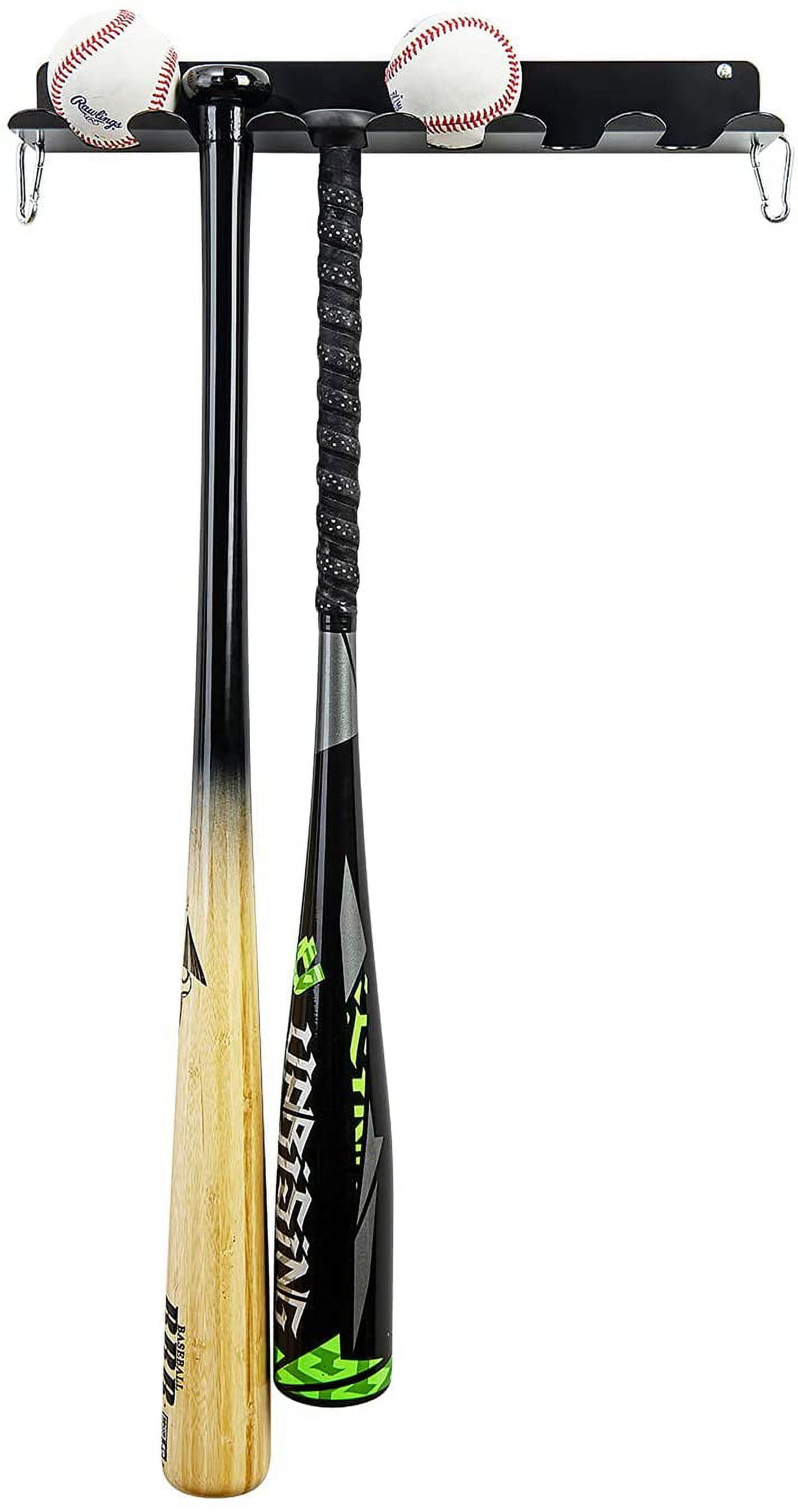Baseball Bat Rack Display for Storage Holder Hanging Organizer Baseball ...