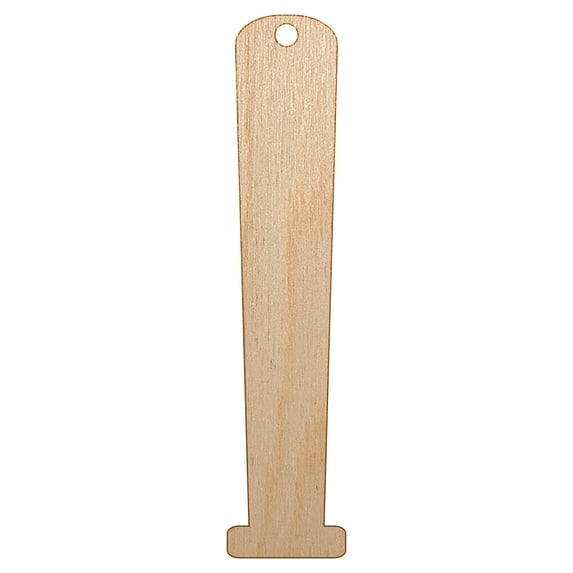 Baseball Bat Solid Wood Holiday Christmas Tree Ornament Unfinished DIY Pre-Drilled Craft